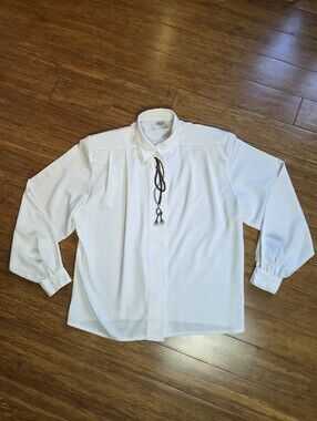 Vintage Conrad C Quiet Luxury Equestrian Blouse White Old Money Blouse Top